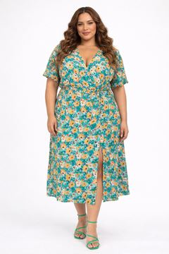 Picture of CURVY GIRL COTTON  BOHEMIAN DRESS